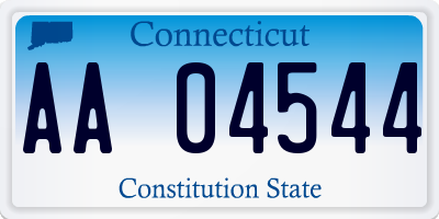 CT license plate AA04544