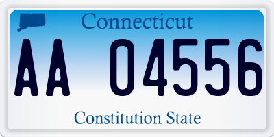 CT license plate AA04556