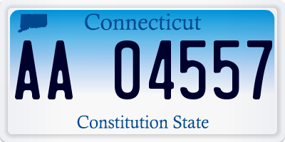 CT license plate AA04557