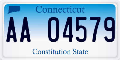 CT license plate AA04579