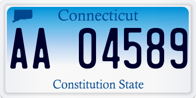 CT license plate AA04589