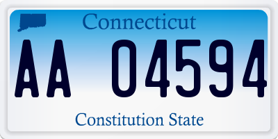 CT license plate AA04594