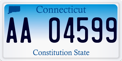 CT license plate AA04599