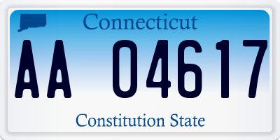 CT license plate AA04617