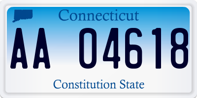 CT license plate AA04618