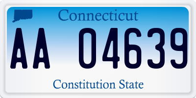 CT license plate AA04639