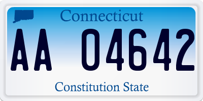 CT license plate AA04642