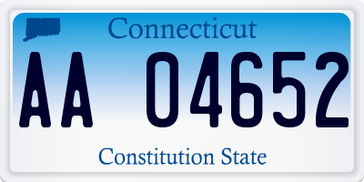 CT license plate AA04652