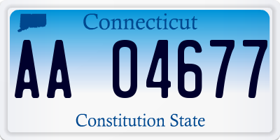 CT license plate AA04677