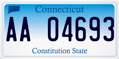 CT license plate AA04693