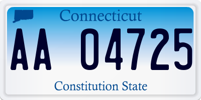 CT license plate AA04725