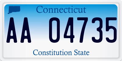 CT license plate AA04735
