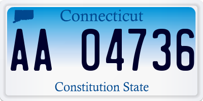 CT license plate AA04736