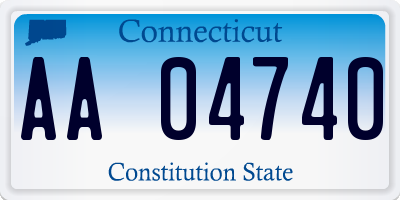 CT license plate AA04740