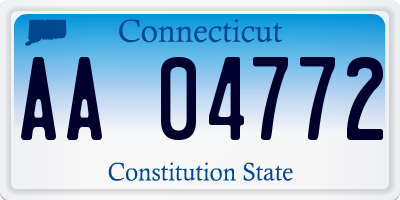 CT license plate AA04772