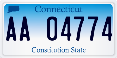 CT license plate AA04774