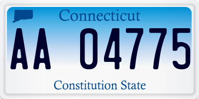 CT license plate AA04775