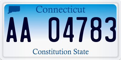 CT license plate AA04783