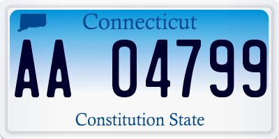 CT license plate AA04799