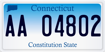 CT license plate AA04802