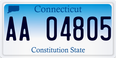 CT license plate AA04805