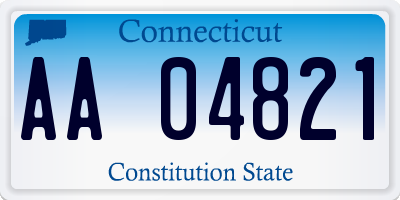 CT license plate AA04821