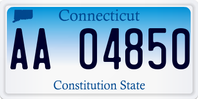 CT license plate AA04850