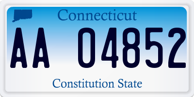 CT license plate AA04852