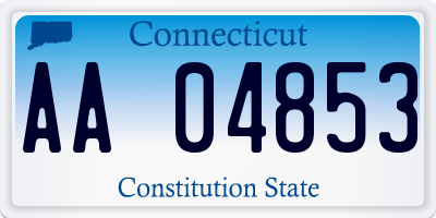 CT license plate AA04853