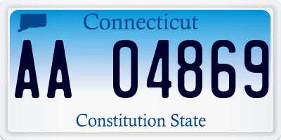 CT license plate AA04869