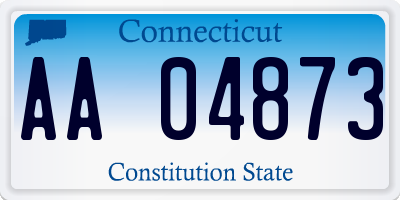 CT license plate AA04873