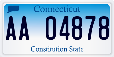 CT license plate AA04878