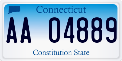 CT license plate AA04889