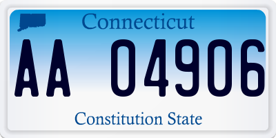 CT license plate AA04906