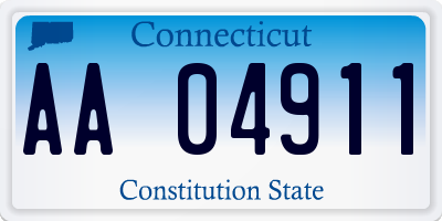 CT license plate AA04911
