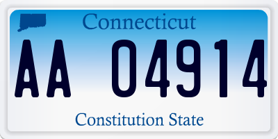 CT license plate AA04914