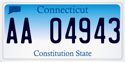 CT license plate AA04943