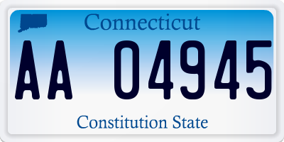 CT license plate AA04945