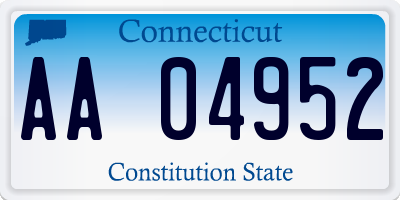 CT license plate AA04952