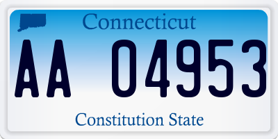 CT license plate AA04953