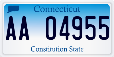 CT license plate AA04955