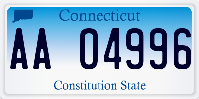 CT license plate AA04996