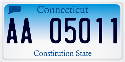 CT license plate AA05011