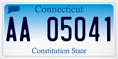 CT license plate AA05041