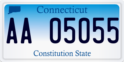 CT license plate AA05055