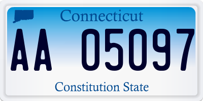 CT license plate AA05097
