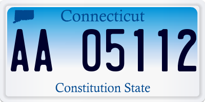 CT license plate AA05112