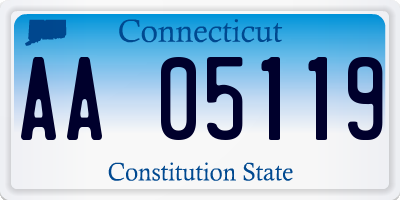 CT license plate AA05119