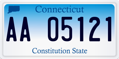 CT license plate AA05121