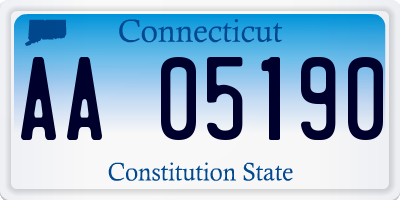 CT license plate AA05190